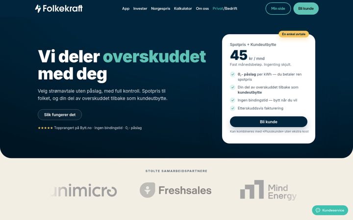 Screenshot of folkekraft.no