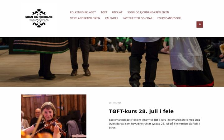 Screenshot of folkemusikklaget.no