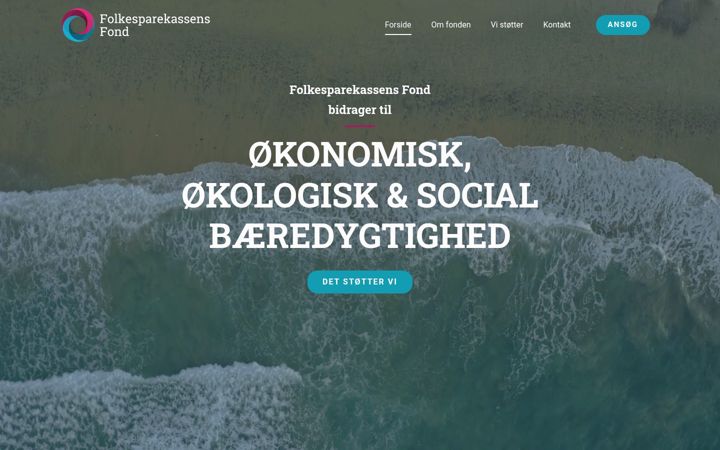Screenshot of folkesparekassensfond.dk
