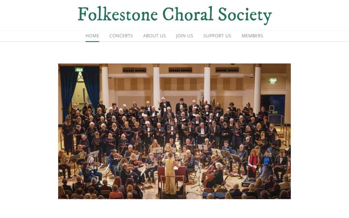 Screenshot of folkestonechoralsociety.org