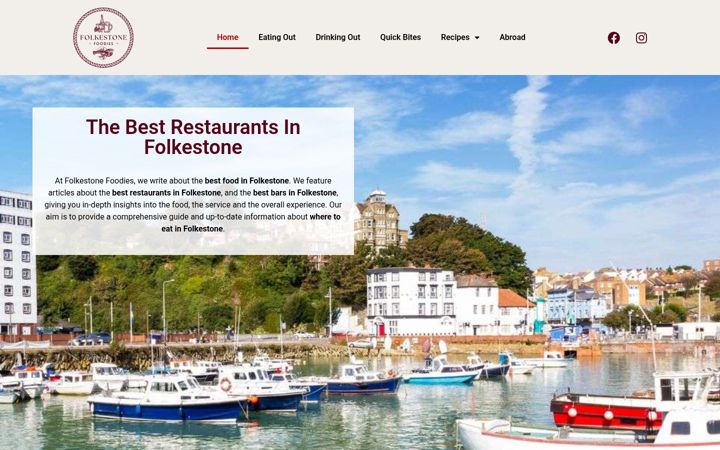 Screenshot of folkestonefoodies.co.uk