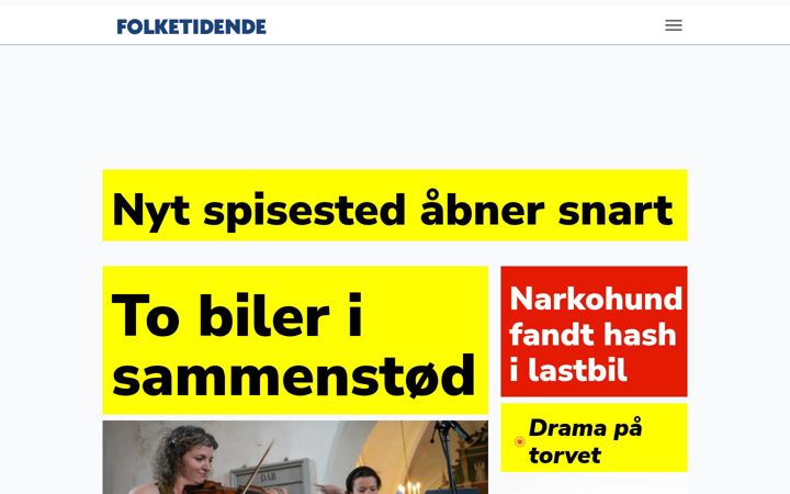Screenshot of folketidende.dk