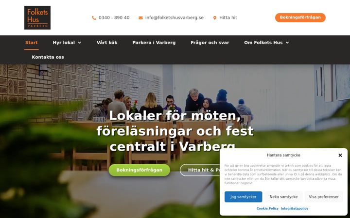 Screenshot of folketshusvarberg.se