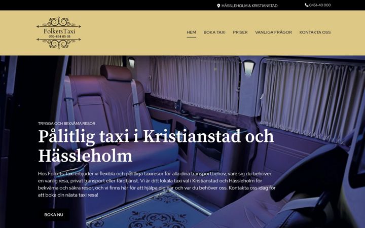 Screenshot of folketstaxi.se