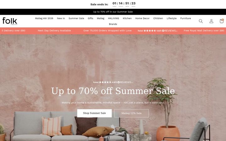Screenshot of folkinteriors.co.uk