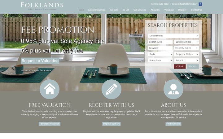Screenshot of folklands.com
