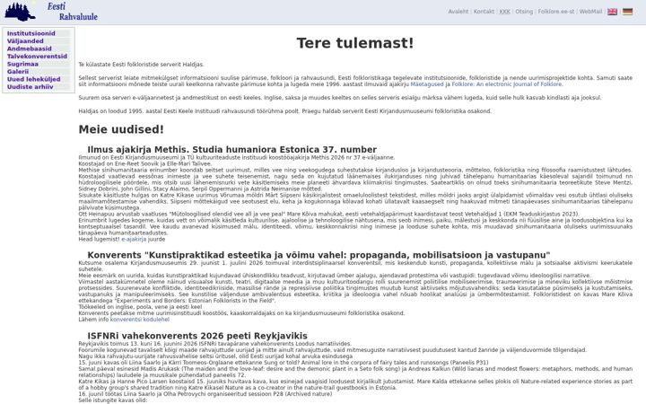 Screenshot of folklore.ee