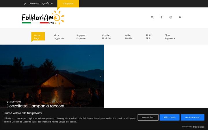 Screenshot of folkloriamo.it
