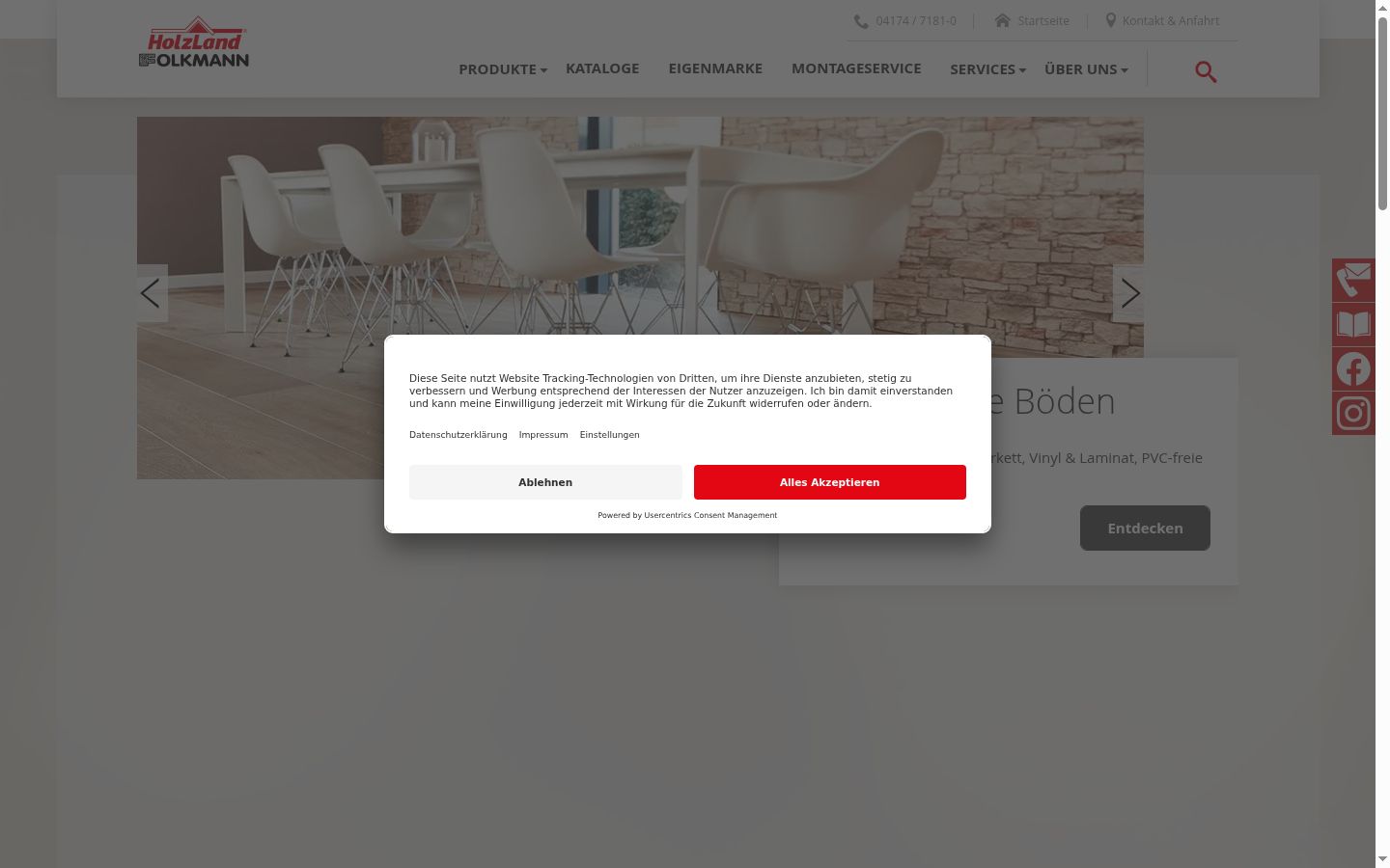 Screenshot tal-banner tal-kunsens muri qabel kwalunkwe interazzjoni