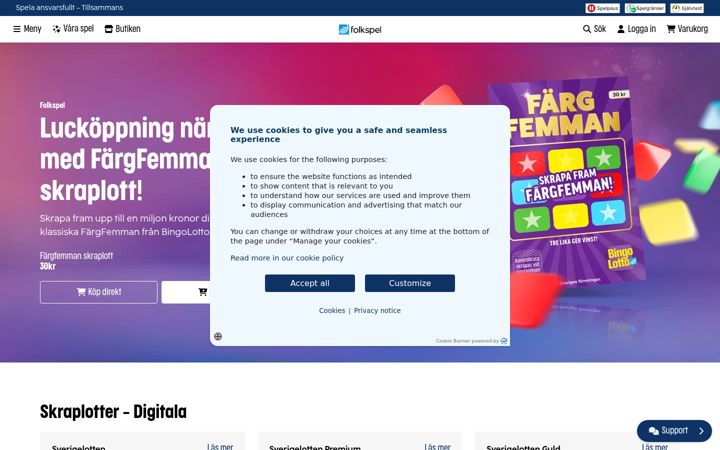 Screenshot of folkspel.se