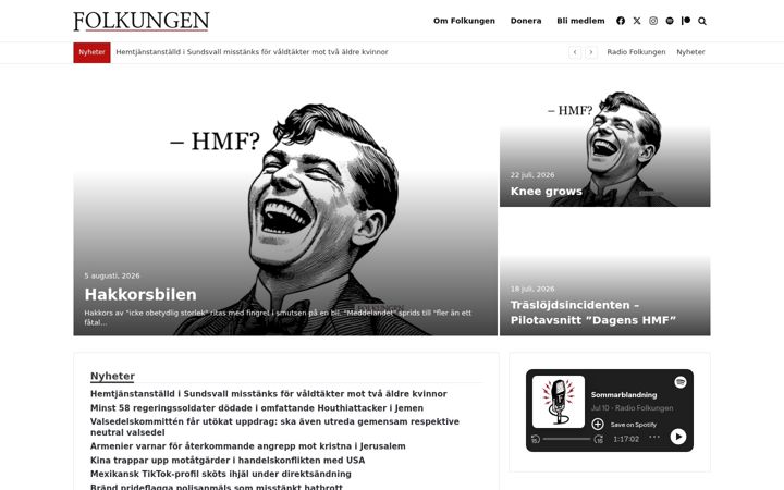 Screenshot of folkungen.se