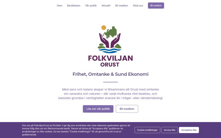 Screenshot of folkviljanorust.se