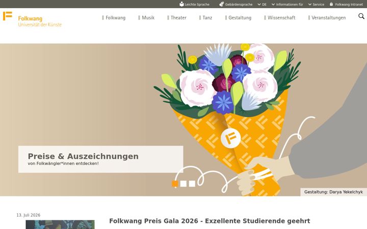 Screenshot of folkwang-uni.de