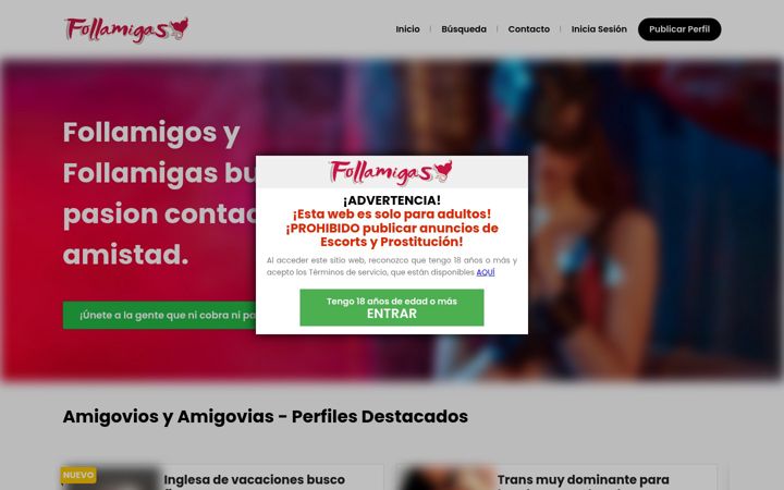Captura de pantalla de follamigas.es