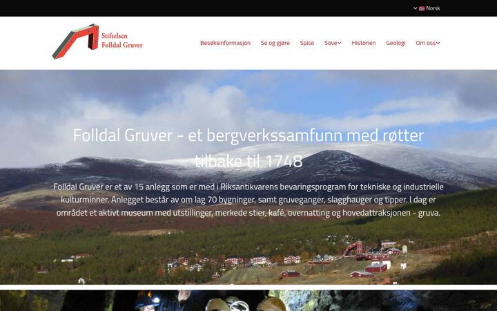 Screenshot of folldalgruver.no