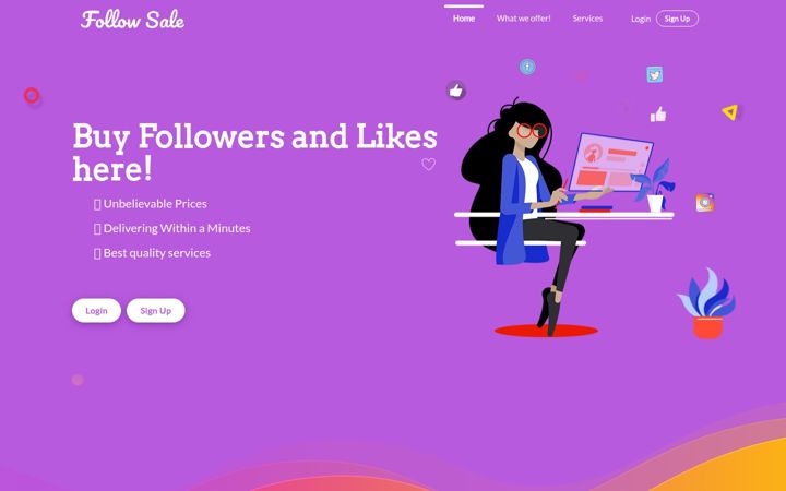 Screenshot of follow.sale