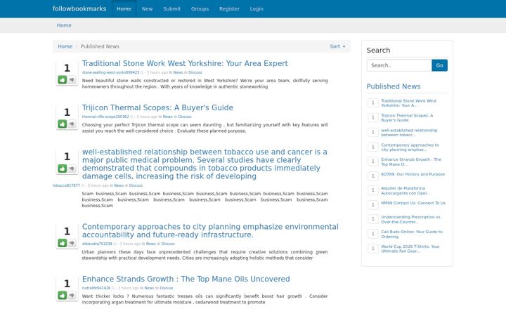 Screenshot of followbookmarks.com