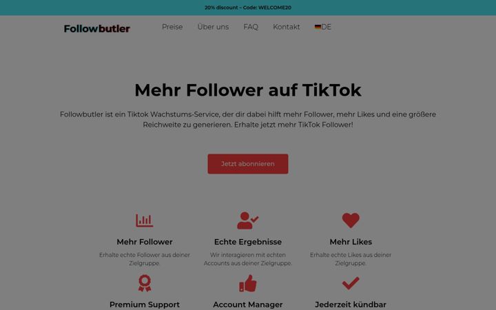Screenshot of followbutler.com