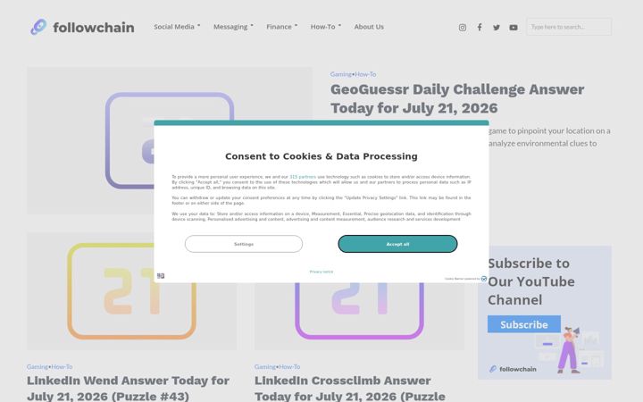 Screenshot of followchain.org