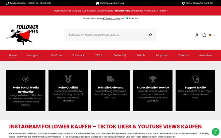 Screenshot ta' followerheld.de