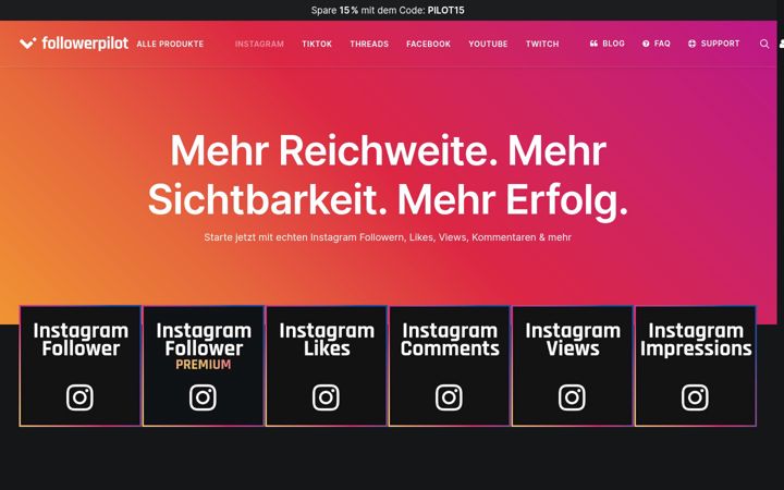 Екранна снимка на followerpilot.de