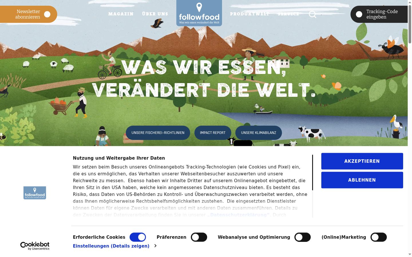 Screenshot tal-banner tal-kunsens muri qabel kwalunkwe interazzjoni