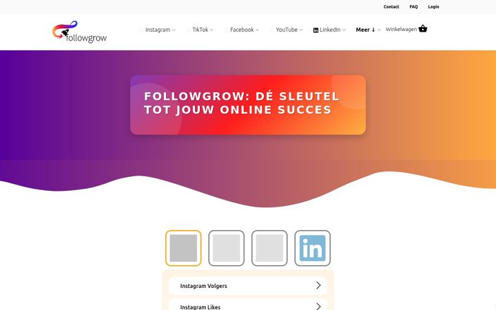 Screenshot of followgrow.nl