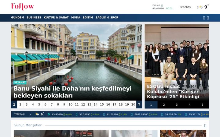 Screenshot of followlife.com.tr