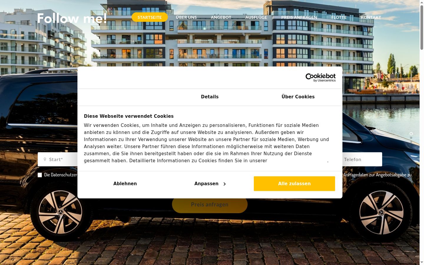 Screenshot tal-banner tal-kunsens muri qabel kwalunkwe interazzjoni
