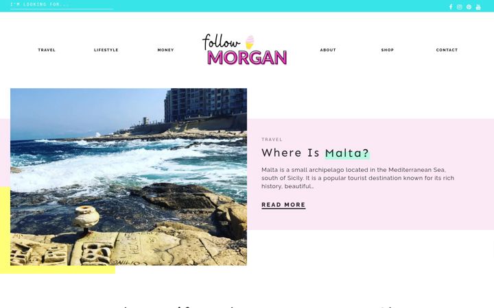 Screenshot of followmorgan.com
