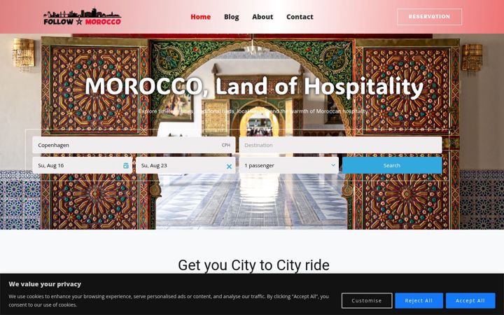 Screenshot of followmorocco.com