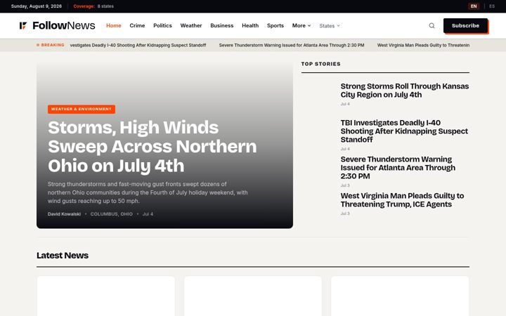 Screenshot of follownews.com