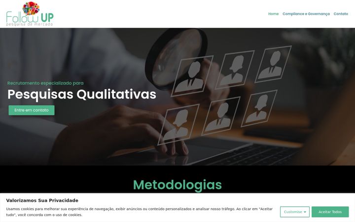 Skärmbild av followuppesquisas.com.br