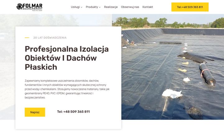 Screenshot of folmar-geomembrany.pl