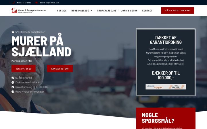Screenshot of folmer-murer.dk