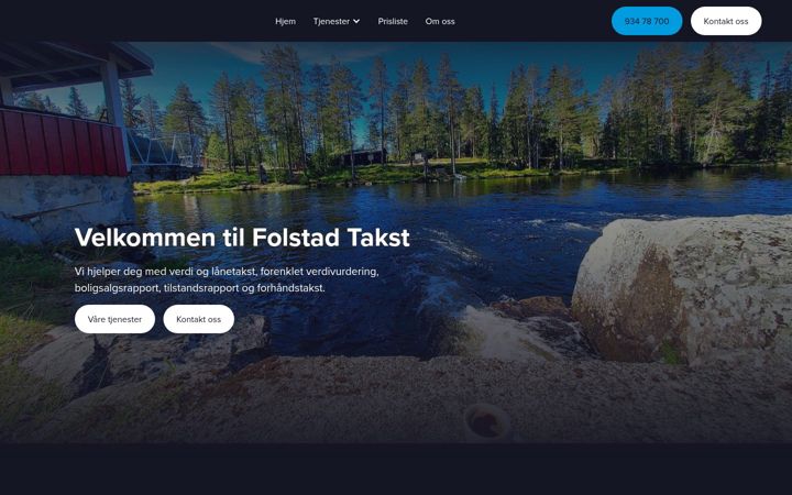 Screenshot of folstadtakst.no