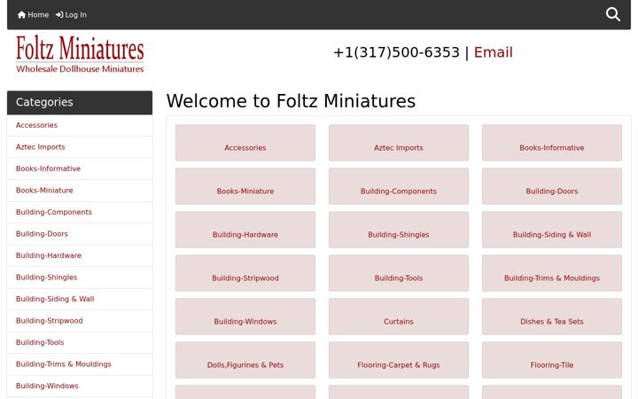 Screenshot of foltzminiatures.com