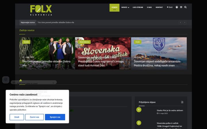 Screenshot of folx.si