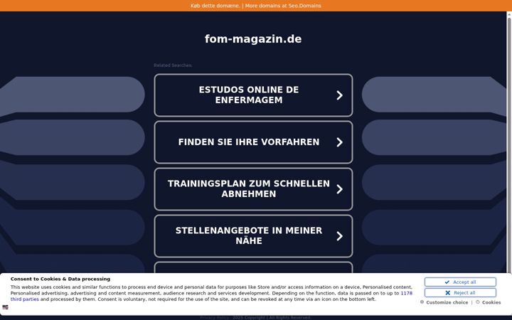 Screenshot of fom-magazin.de