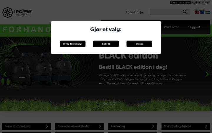 Screenshot of foma.no
