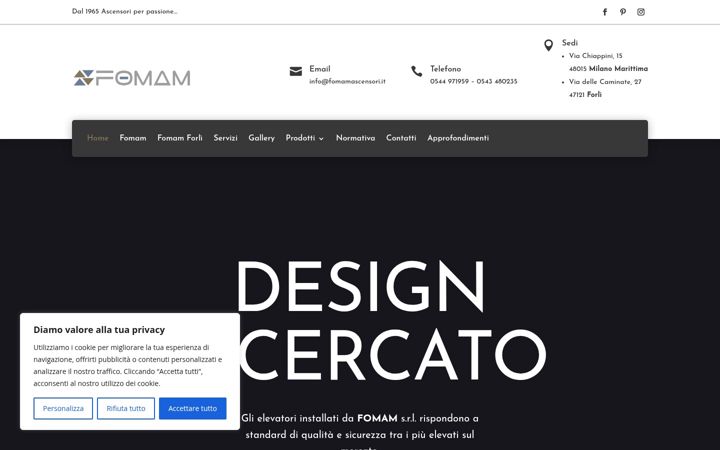 Screenshot of fomamascensori.it
