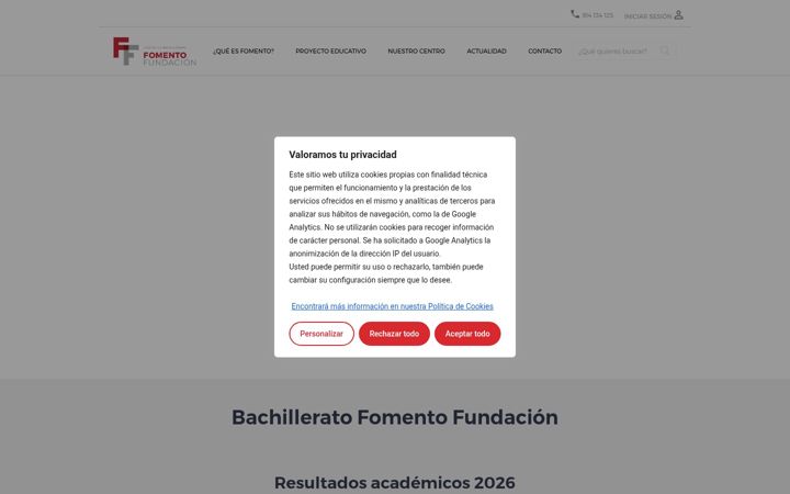 Screenshot of fomentofundacion.com