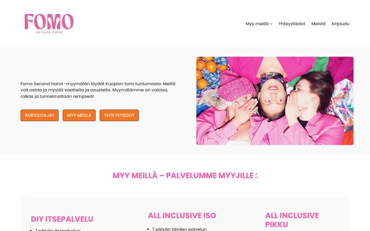 Ekrano kopija fomosecondhand.fi