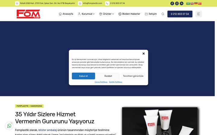 Screenshot of fomplastik.com.tr