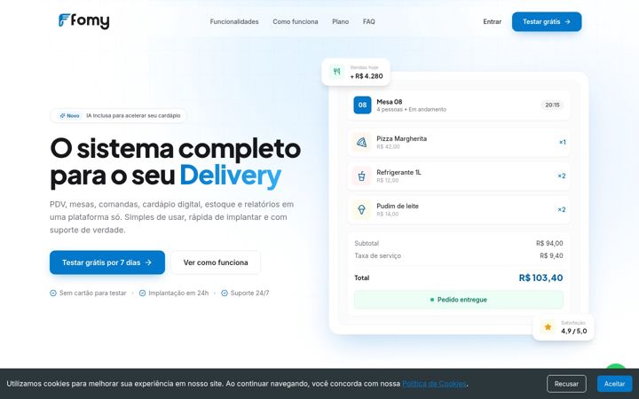 Screenshot of fomy.com.br