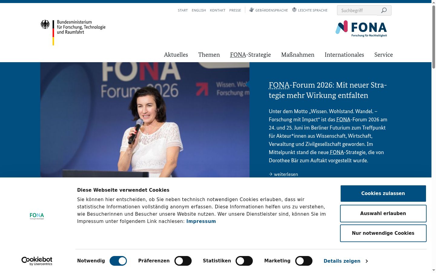 Screenshot tal-banner tal-kunsens muri qabel kwalunkwe interazzjoni