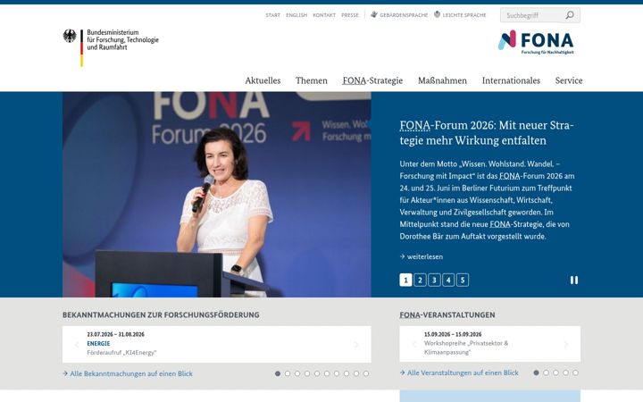 Screenshot ta' fona.de
