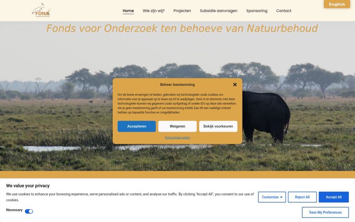 Screenshot of fonaconservation.nl