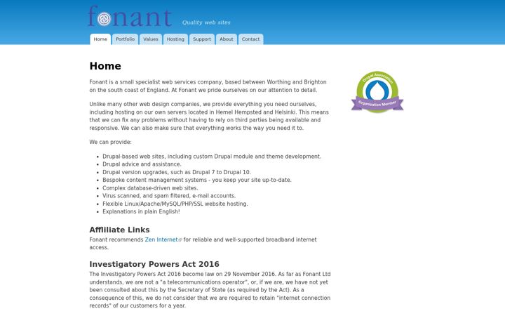 Screenshot of fonant.com