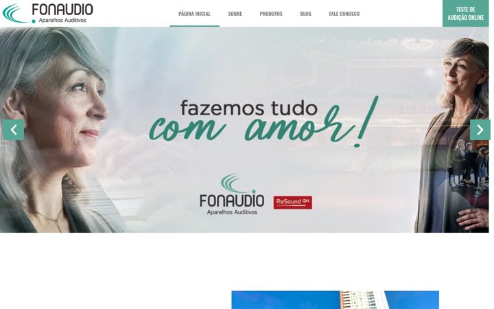 Screenshot of fonaudio.com.br